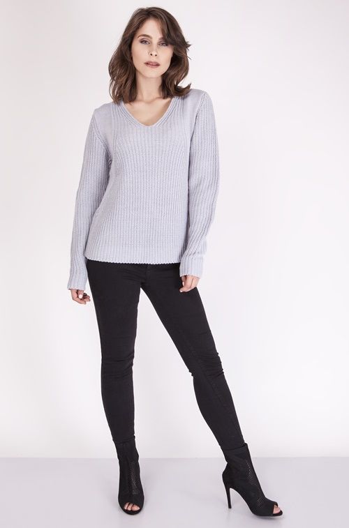 Sweter Victoria SWE 123 Jasny szary