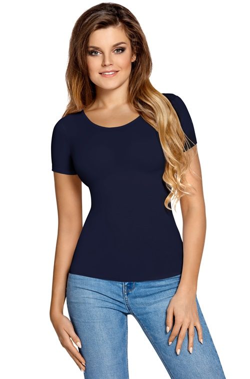 Bluzka Carla Krótki rękaw Granatowa