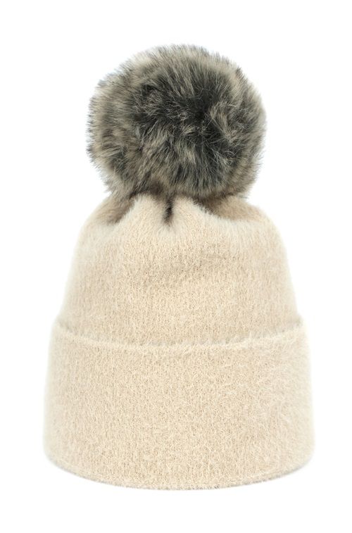 Czapka Soft Fluff Jasny Beż