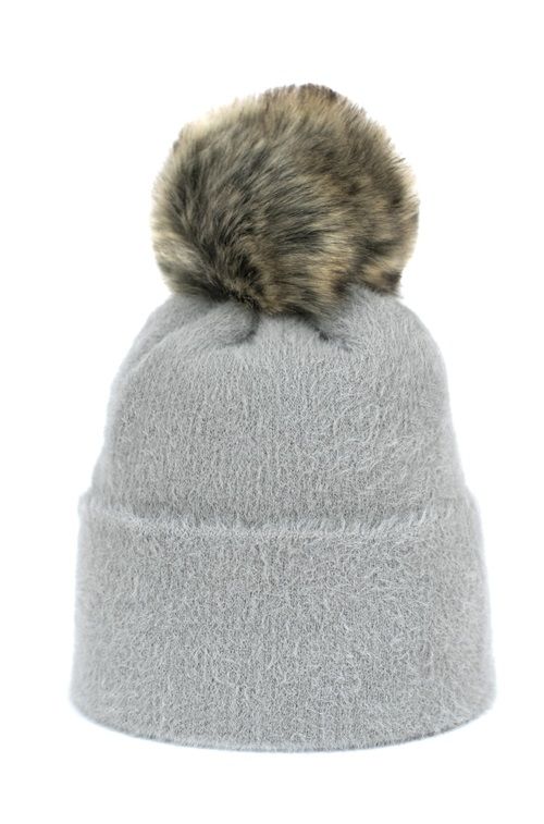 Czapka Soft Fluff Jasno Szara