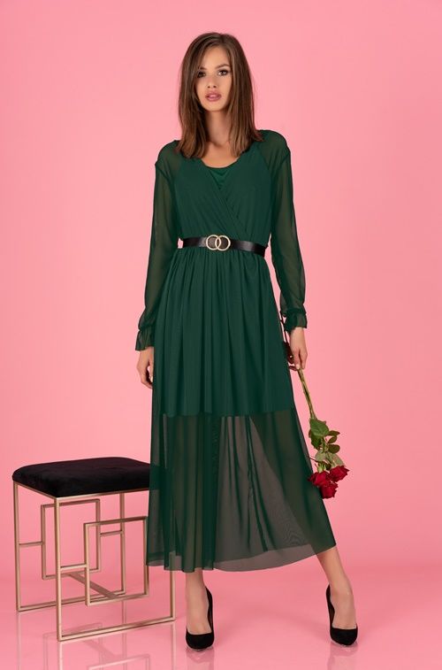 Sukienka Mariedam Dark Green + pasek GRAETIS!