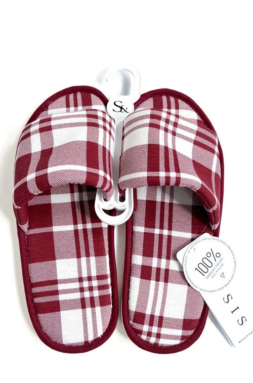 Kapcie Xandra Burgundowe K13