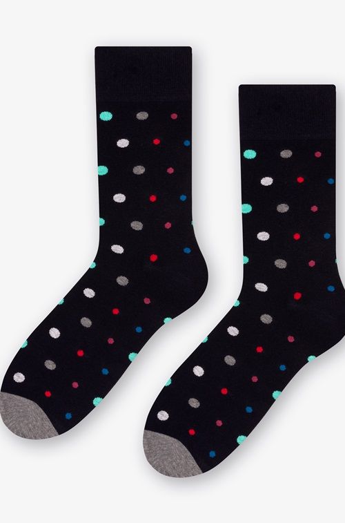 Skarpety Mix Dots 139-051 Ciemny Granat