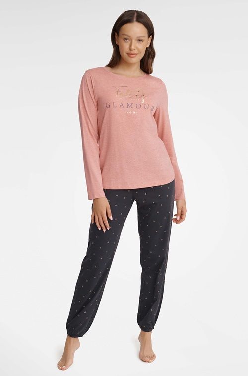 Piżama Glam 40936-39X Różowo-Szary