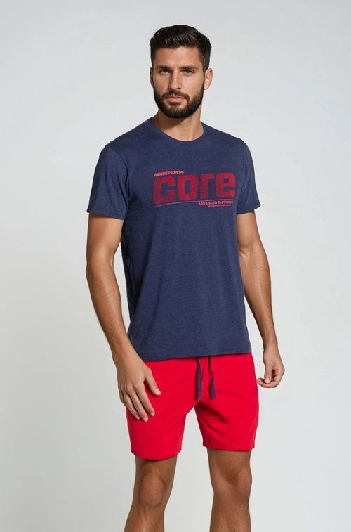 Piżama Oxford 38285-59X Granatowo-Czerwona