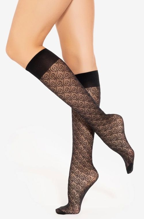Podkolanówki TRENDY LINE 30 Nero